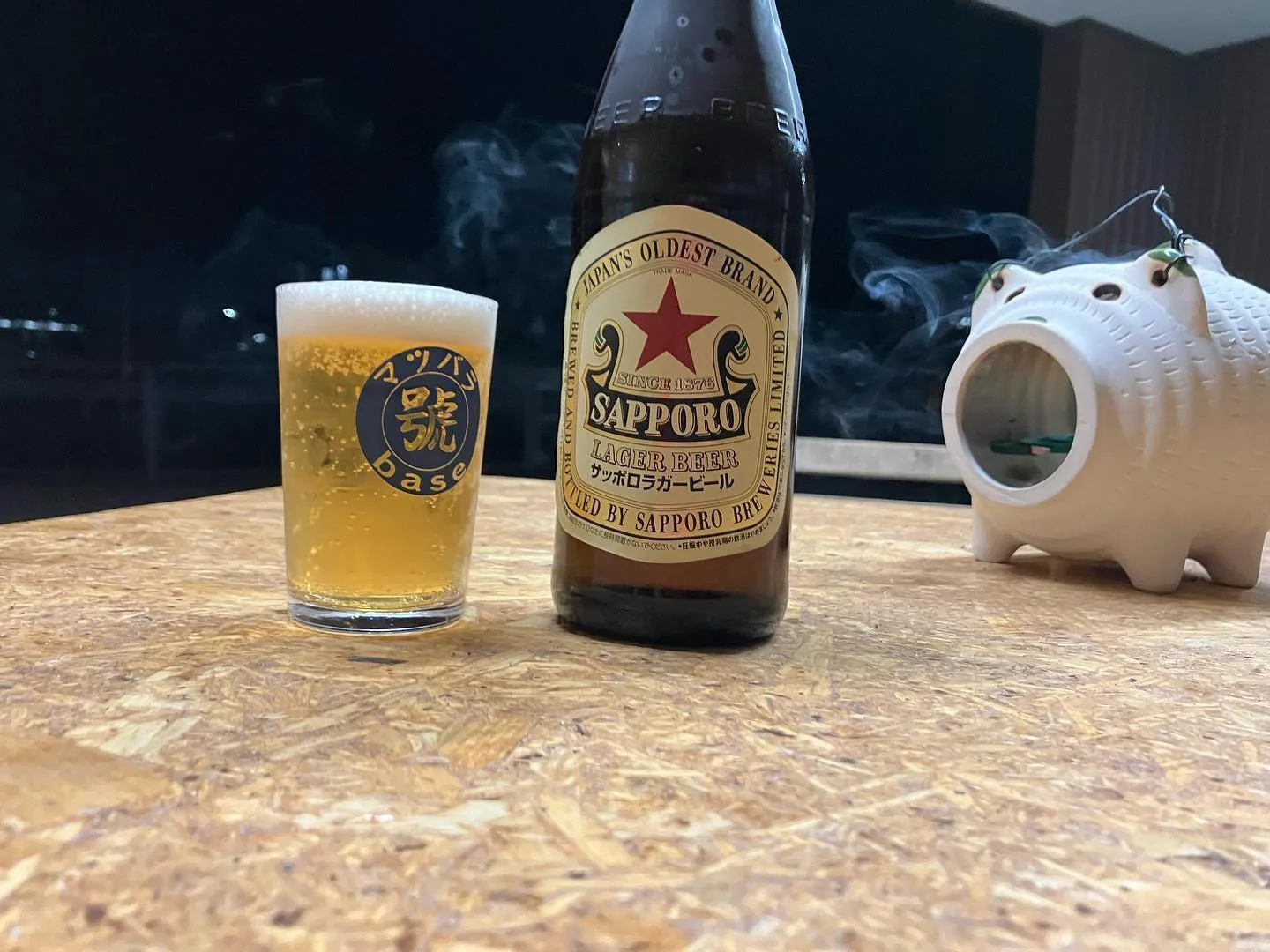 彦根の居酒屋でビアガーデン気分
